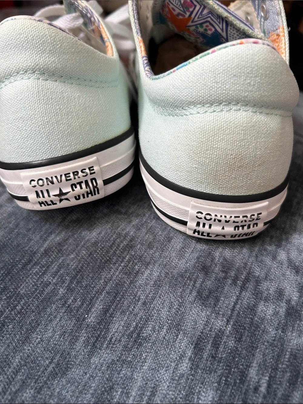 Converse All Star Low Top Sneakers in Mint Green and White